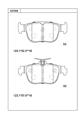 Brake Pad Set, disc brake (KD7948)