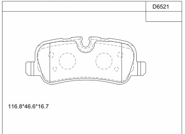 Brake Pad Set, disc brake (KD6521)
