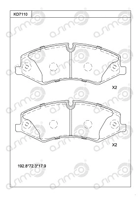 Brake Pad Set, disc brake (KD7110)
