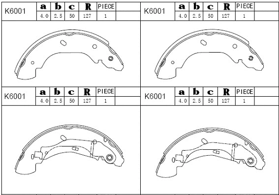 Brake Shoe Set (K6001)