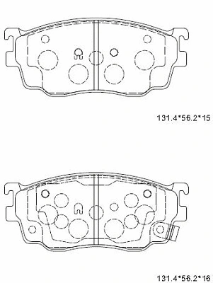 Brake Pad Set, disc brake (KD3724)