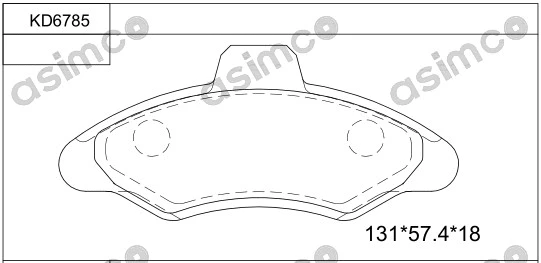 Brake Pad Set, disc brake (KD6785)