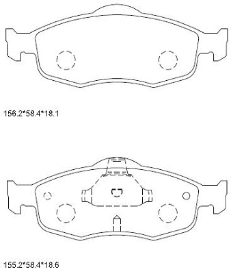Brake Pad Set, disc brake (KD6710)