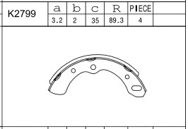 Brake Shoe Set (K2799)