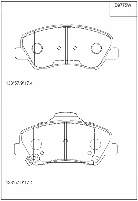 Brake Pad Set, disc brake (KD9775W)