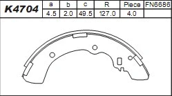 Brake Shoe Set (K4704)