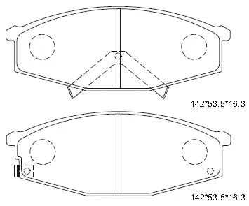 Brake Pad Set, disc brake (KD1383)