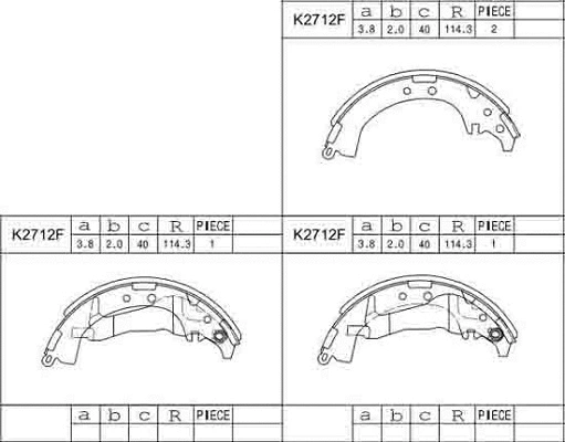 Brake Shoe Set (K2712F)
