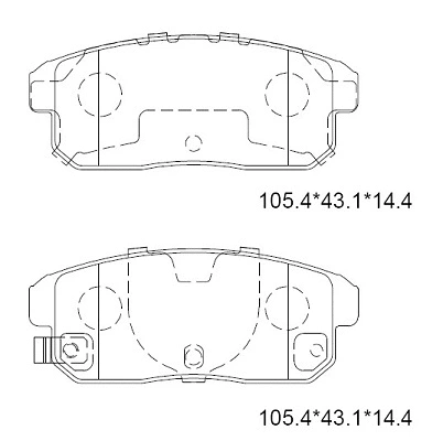 Brake Pad Set, disc brake (KD1737F)