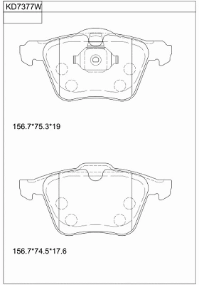 Brake Pad Set, disc brake (KD7377W)