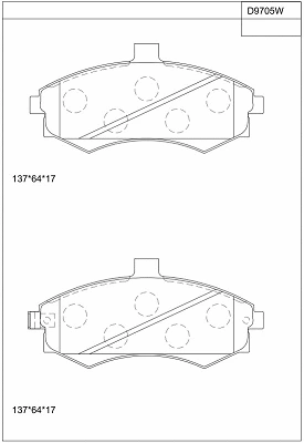 Brake Pad Set, disc brake (KD9705W)