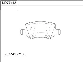 Brake Pad Set, disc brake (KD77113)