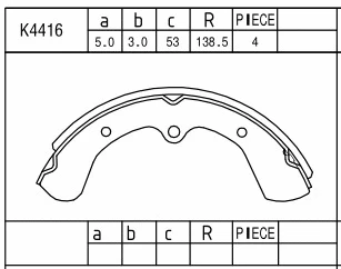 Brake Shoe Set (K4416)