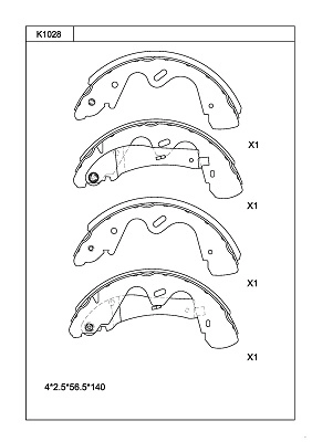 Brake Shoe Set (K1028)