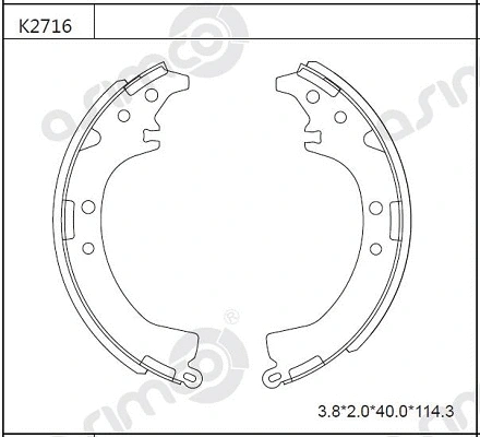 Brake Shoe Set (K2716)