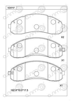Brake Pad Set, disc brake (KD9747)