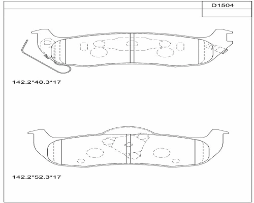 Brake Pad Set, disc brake (KD1504)