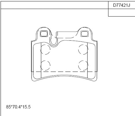 Brake Pad Set, disc brake (KD77421)