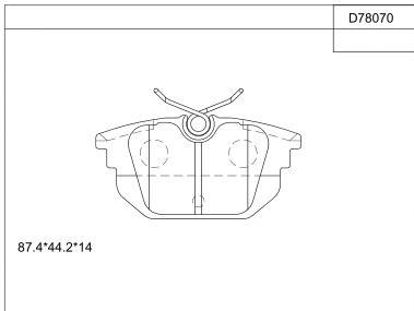 Brake Pad Set, disc brake (KD78070)