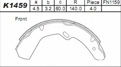 Brake Shoe Set (K1459)