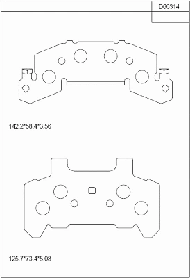 Brake Pad Set, disc brake (KD66314)
