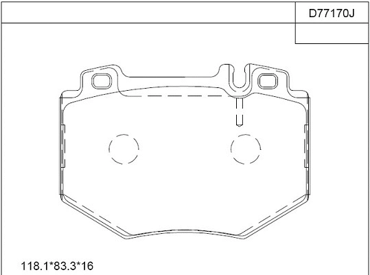 Brake Pad Set, disc brake (KD77170)