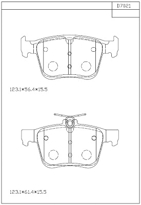 Brake Pad Set, disc brake (KD7021)