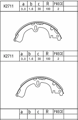 Brake Shoe Set (K2711)
