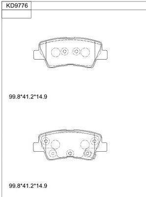 Brake Pad Set, disc brake (KD9776)