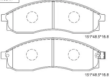 Brake Pad Set, disc brake (KD1785)