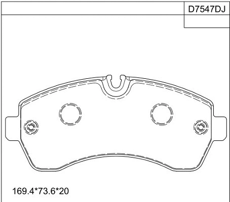 Brake Pad Set, disc brake (KD7547D)