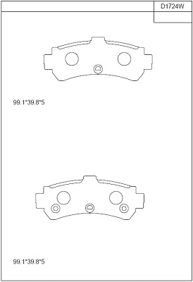 Brake Pad Set, disc brake (KD1724W)