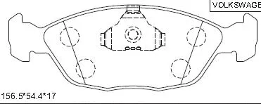 Brake Pad Set, disc brake (KD7701)