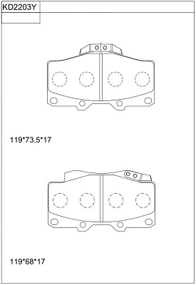 Brake Pad Set, disc brake (KD2203Y)