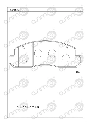 Brake Pad Set, disc brake (KD2530)