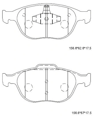 Brake Pad Set, disc brake (KD6797)