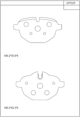 Brake Pad Set, disc brake (KD77237)