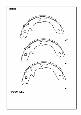 Brake Shoe Set (K4034)