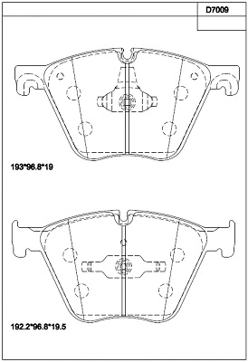 Brake Pad Set, disc brake (KD7009)