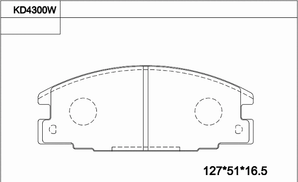 Brake Pad Set, disc brake (KD4300W)