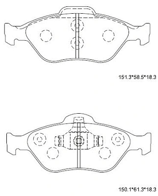 Brake Pad Set, disc brake (KD3736)