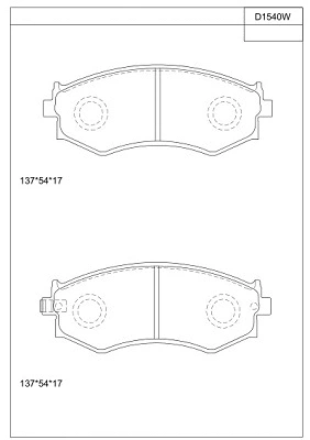 Brake Pad Set, disc brake (KD1540W)