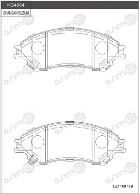 Brake Pad Set, disc brake (KD4004)