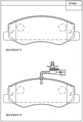 Brake Pad Set, disc brake (KD7432)