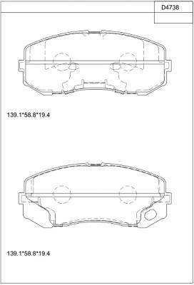 Brake Pad Set, disc brake (KD4738)