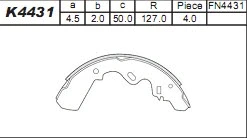 Brake Shoe Set (K4431)