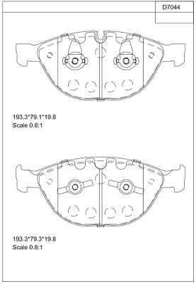 Brake Pad Set, disc brake (KD7044)