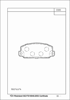 Brake Pad Set, disc brake (KD55036)