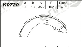 Brake Shoe Set (K0720)
