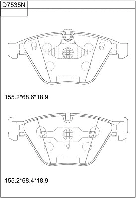 Brake Pad Set, disc brake (KD7535N)